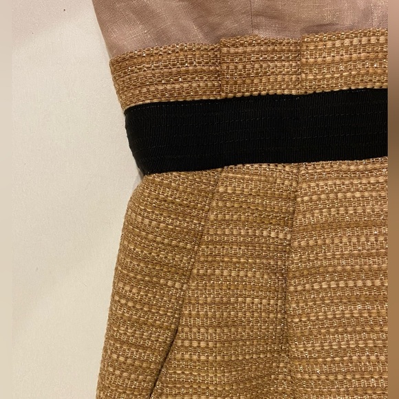 Dolce & Gabbana Gold Tweed Champagne Black Sleeveless Career to Cocktail Dress - Picture 5 of 16